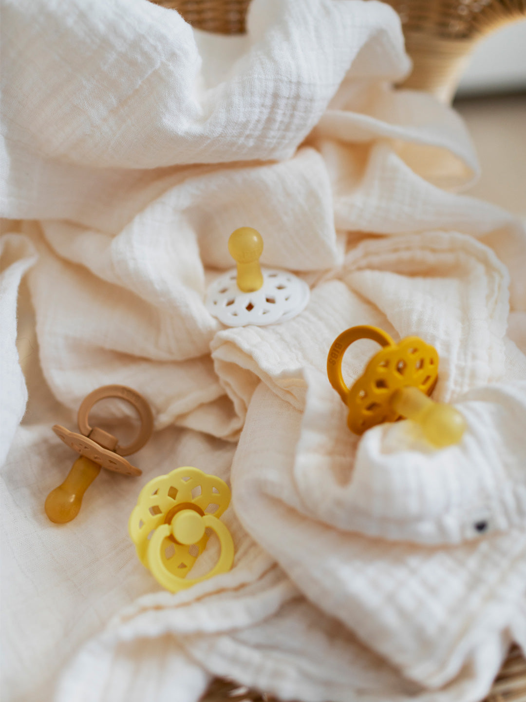 BIBS lutikomplekt suurus 1 (0 - 6 kuud) Boheme White/Sunshine