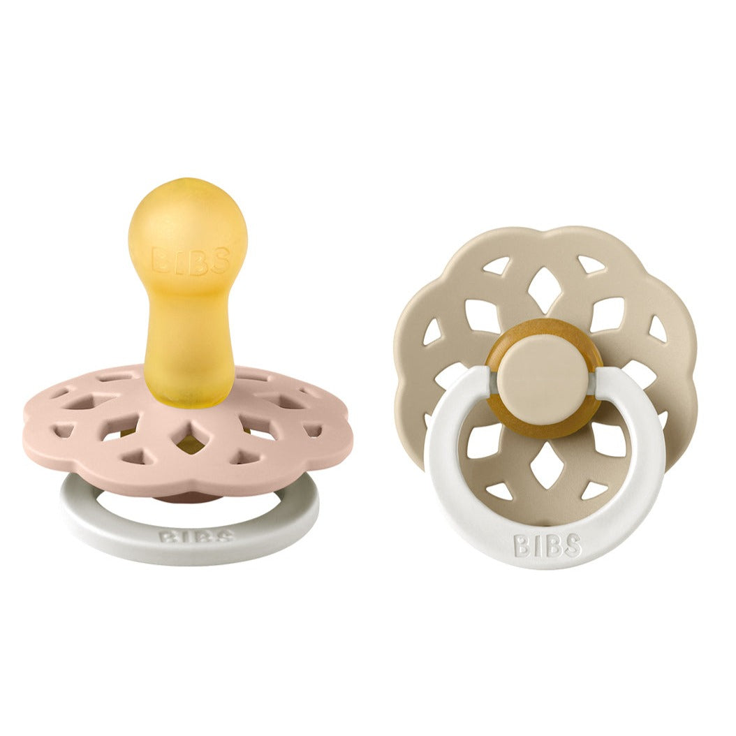 BIBS lutikomplekt suurus 2 (6-18 kuud helendav pimedas) Boheme Blush glow / Vanilla glow