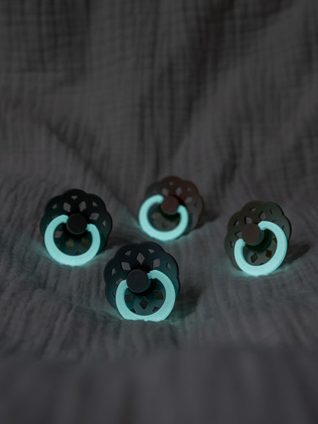 BIBS lutikomplekt suurus 1 (0-6 kuud helendav pimedas) Boheme Blush glow / Vanilla glow