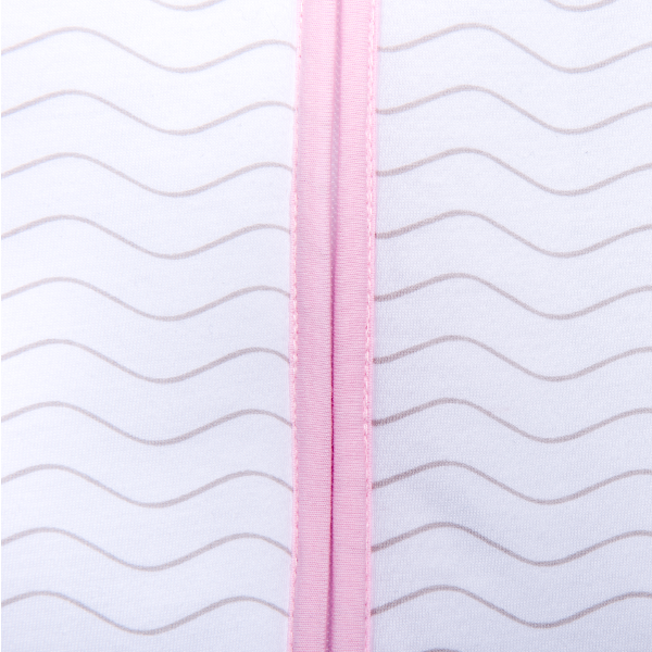 Natulino BabyComfort dvisluoksnis kūdikių miegmaišis (natural white grey waves / pink spalva) (1561774358601)
