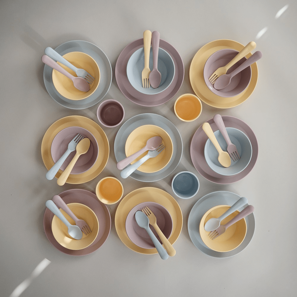 Mushie laste söögiriistade komplekt suitsu