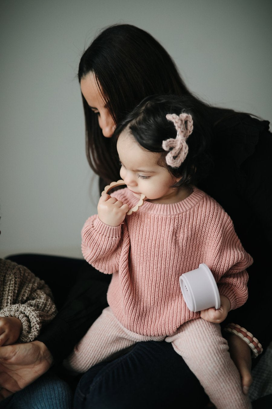 Mushie närimiskäevõru komplekt (roos / põsepuna / Shifting Sand)