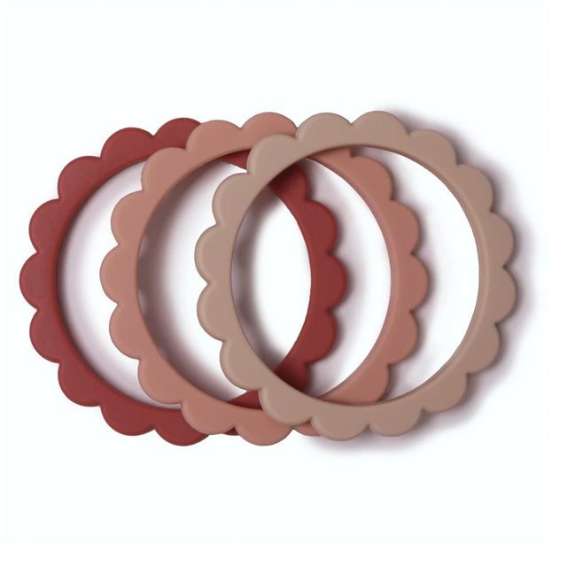 Mushie närimiskäevõru komplekt (roos / põsepuna / Shifting Sand)