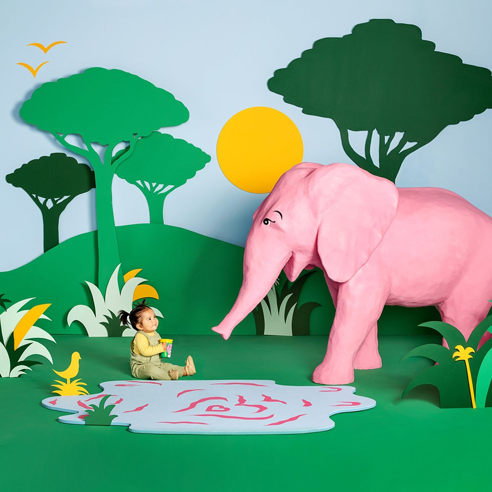 Munchkin mokymosi puodelis -  neišsiliejanti gertuvė Miracle 360 (drambliukas) 177 ml (4851372130386)