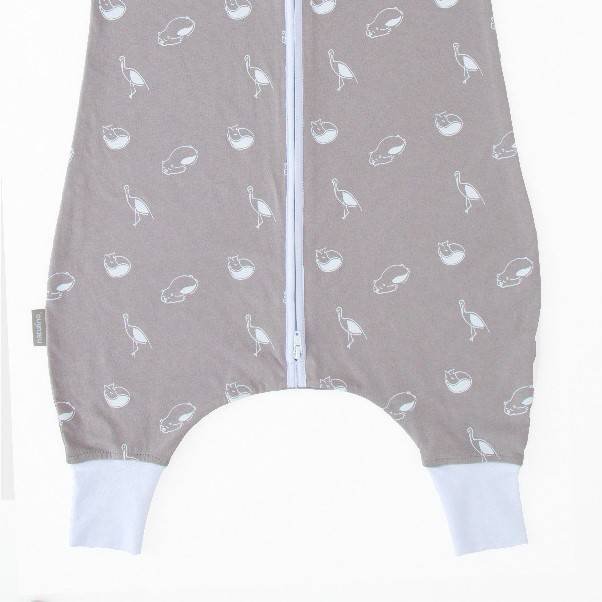 Natulino LITTLE WALKERS ühekihiline beebi magamiskott Animals Grey & White
