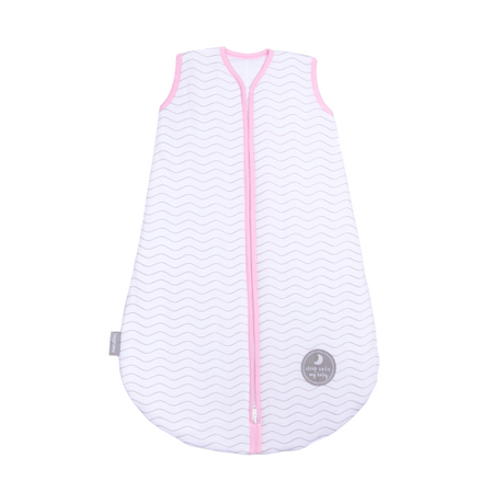 Natulino BabyComfort dvisluoksnis kūdikių miegmaišis (natural white grey waves / pink spalva) (1561774358601)