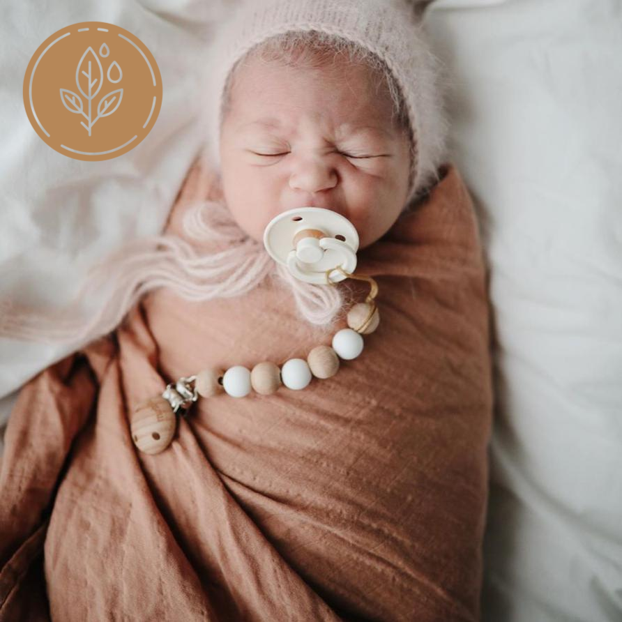 Mushie orgaaniline puuvillane musliinmähe Tawny Birch