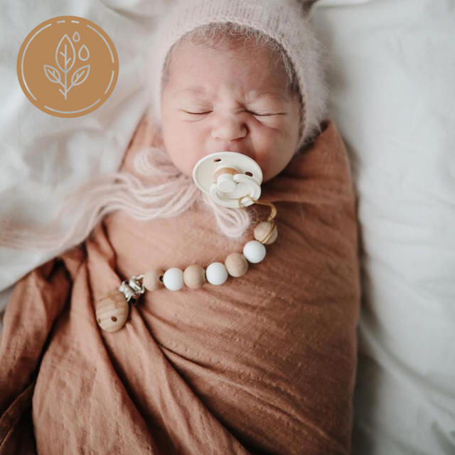 Mushie orgaaniline puuvillane musliinmähe Tawny Birch