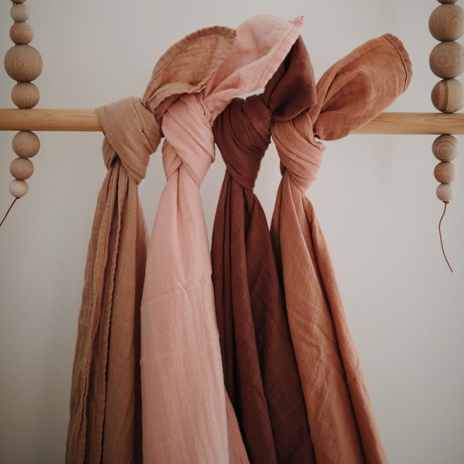 Mushie orgaaniline puuvillane musliinmähe Tawny Birch