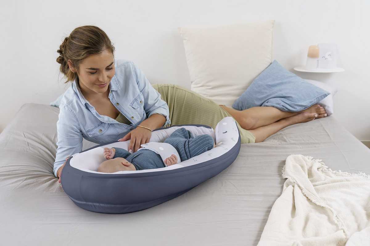 Doomoo beebipesa "Doomoo Cocoon Blue Grey Moon"