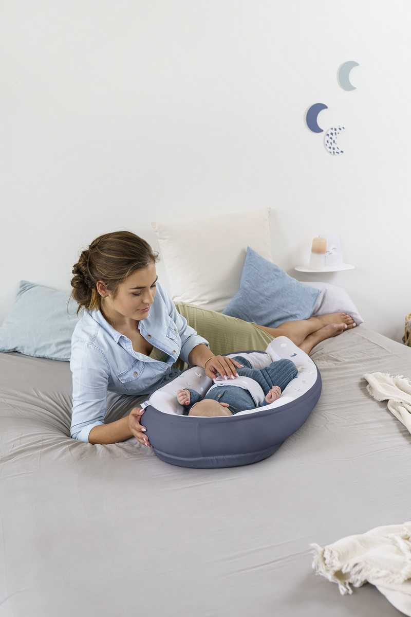 Doomoo beebipesa "Doomoo Cocoon Blue Grey Moon"