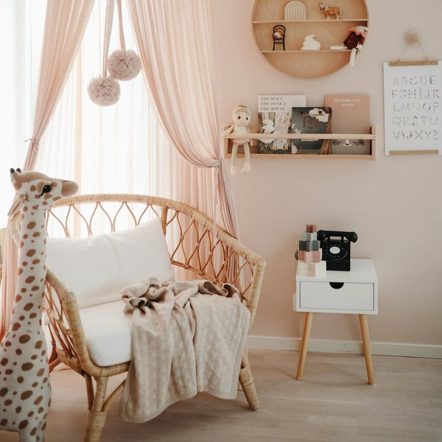 Mushie kootud tekk kärgstruktuuriga - beež