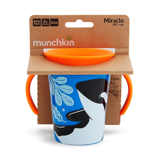 Munchkin mokymosi puodelis - neišsiliejanti gertuvė Miracle 360 (žuviukas) 177 ml (4173147734089)