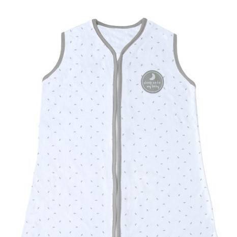 Natulino LITTLE WALKERS kolmekihiline beebi magamiskott White Little Grey Leaves & Warm Grey