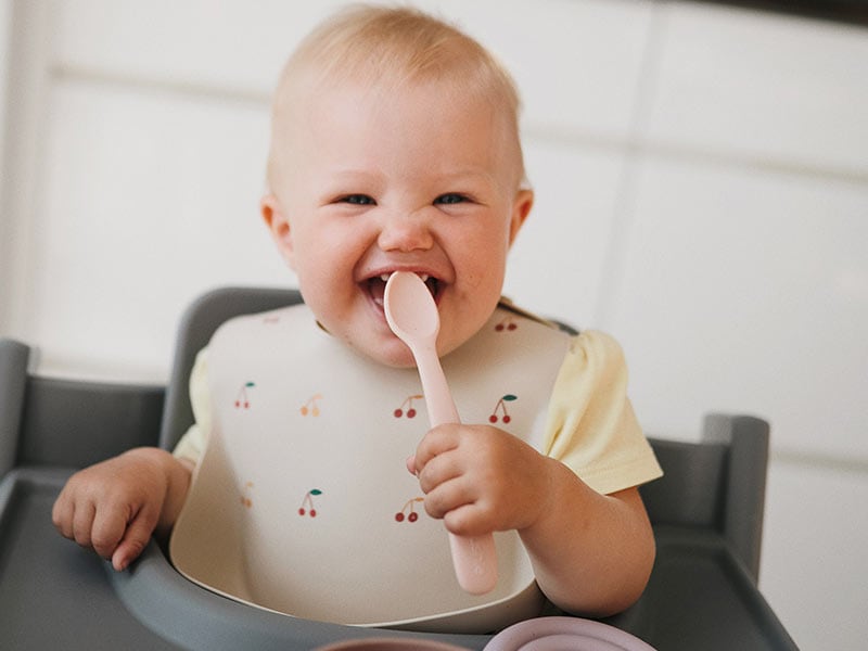 Mushie söögiriistade komplekt lastele, puudersinine