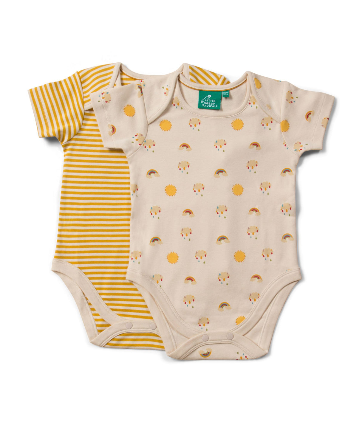 Little Green Radicals orgaanilisest puuvillast põlled Sunshine and Rainbows (2 tk)