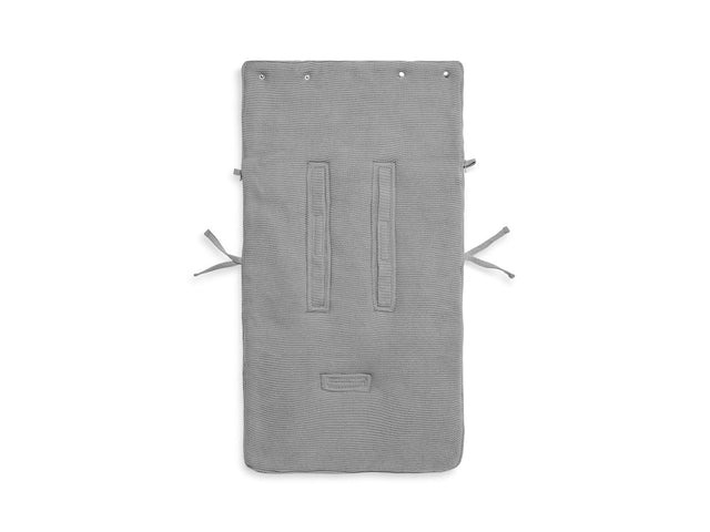 Jollein šiltas vokelis autokėdutei 0+ ir vežimėliui Basic Knit Stone Grey
