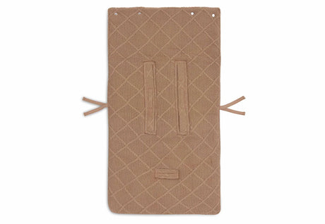 Jollein šiltas vokelis autokėdutei 0+ ir vežimėliui Check Knit Biscuit