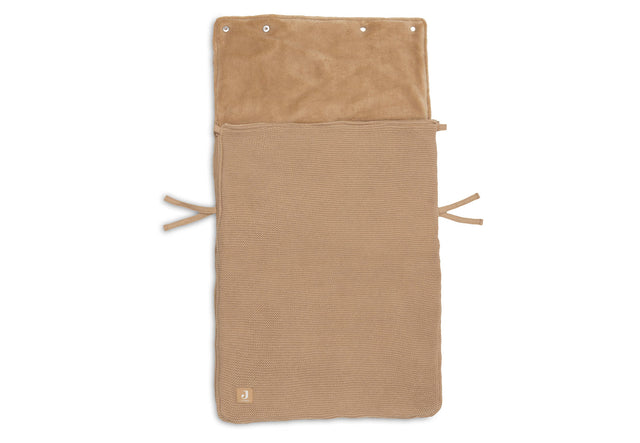 Jollein šiltas vokelis autokėdutei 0+ ir vežimėliui Basic Knit Hazel