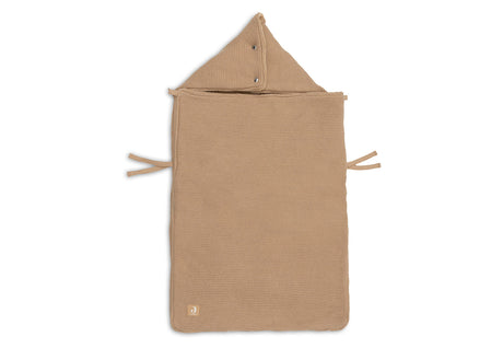 Jollein šiltas vokelis autokėdutei 0+ ir vežimėliui Basic Knit Hazel