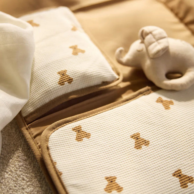 Jollein kelioninis vystymo kilimėlis su kišenėmis Mini Teddy Bear
