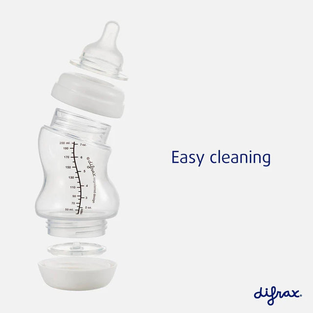 Difrax S-bottle Wide antikolikinis buteliukas su silikoniniu žinduku, 310 ml