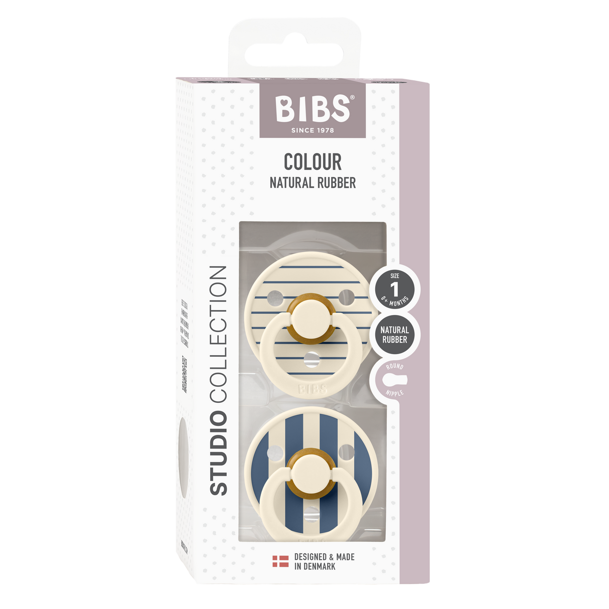 BIBS Studio Collection lutikomplekt suurus 1 (0 - 6 kuud) Pin Steel Blue Mix 