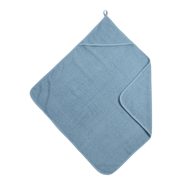 Meyco Baby medvilninis vonios rankšluostis su gobtuvu 75 × 75 cm, Jeans Blue