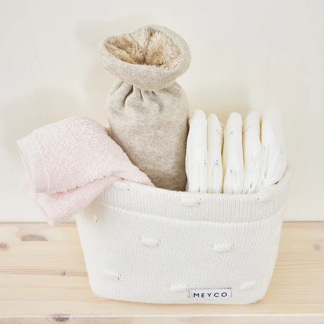 Meyco Baby frotinės šluostės-rankšluostukai kūdikiui Offwhite/Soft Pink/Toffee, 30×30 cm, 6 vnt.