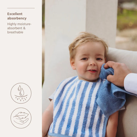 Meyco Baby frotinės šluostės-rankšluostukai kūdikiui Natural/Jeans Blue/Indigo, 30×30 cm, 6 vnt.