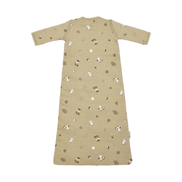Meyco Baby kūdikio miegmaišis su nusegamomis rankovėmis Forest Animals Sand, TOG 2.5