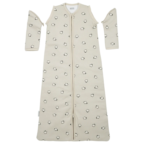 Meyco Baby kūdikio miegmaišis su nusegamomis rankovėmis Penguin Soft Sand, TOG 2.5