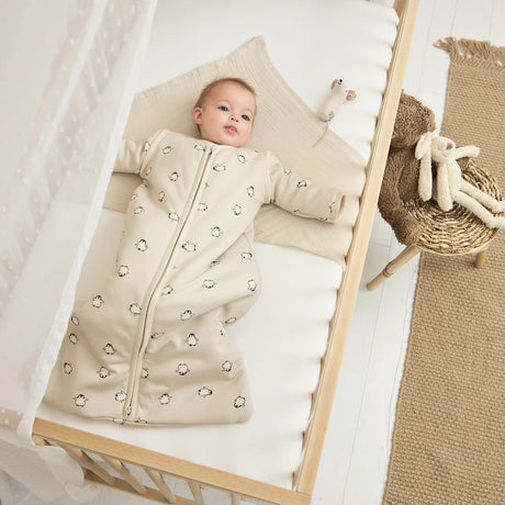 Meyco Baby kūdikio miegmaišis su nusegamomis rankovėmis Penguin Soft Sand, TOG 2.5