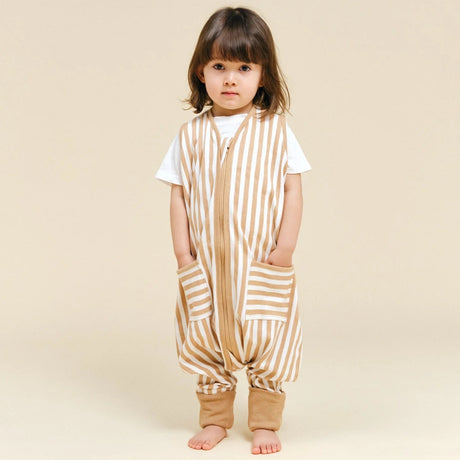 Molis&Co pižama - miegmaišis su kojytėmis ir atverčiamomis kojinėmis TOG 0.5 Sand Stripes