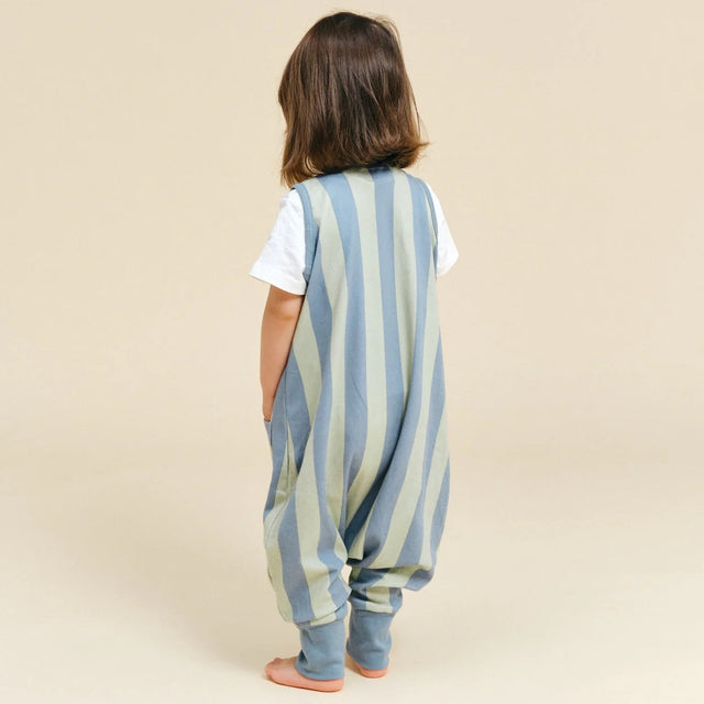 Molis&Co pižama - miegmaišis su kojytėmis TOG 0.5 Green & Blue Stripes