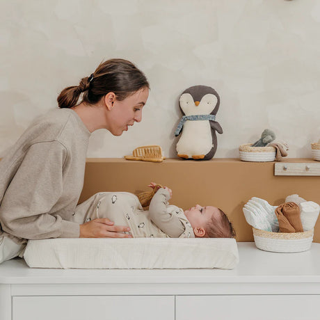 Meyco Baby naujagimio miegmaišis-kokonas Penguin Soft sand TOG 0.3