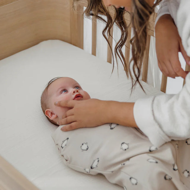Meyco Baby naujagimio miegmaišis-kokonas Penguin Soft sand TOG 0.3