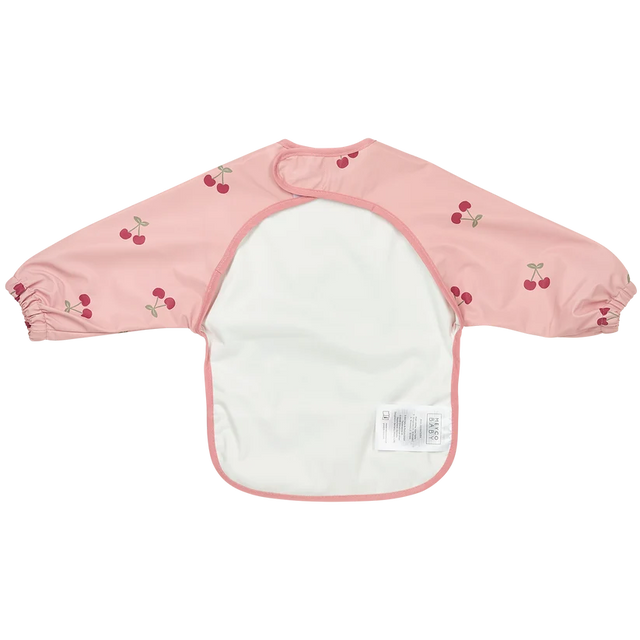 Meyco Baby neperšlampamas seilinukas su rankovėmis 6–24 mėn., Cherry Soft Rose