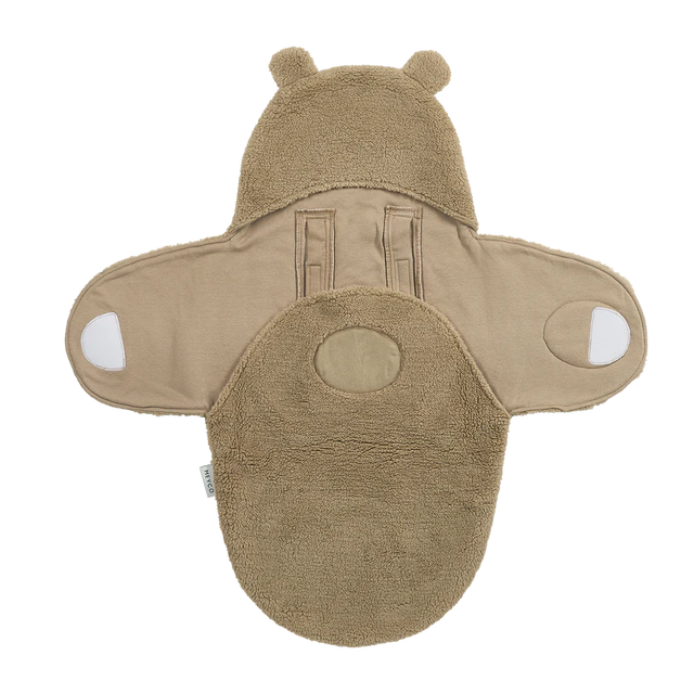 Meyco Baby Teddy automobilinės kėdutės vokelis kūdikiui Bear Warm Brown
