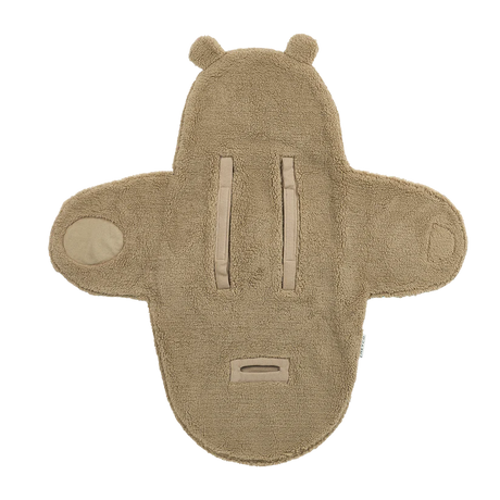Meyco Baby Teddy automobilinės kėdutės vokelis kūdikiui Bear Warm Brown