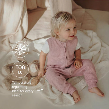 Meyco Baby Studio kūdikio miegmaišis su kojytėmis Purple Pink, TOG 1.0