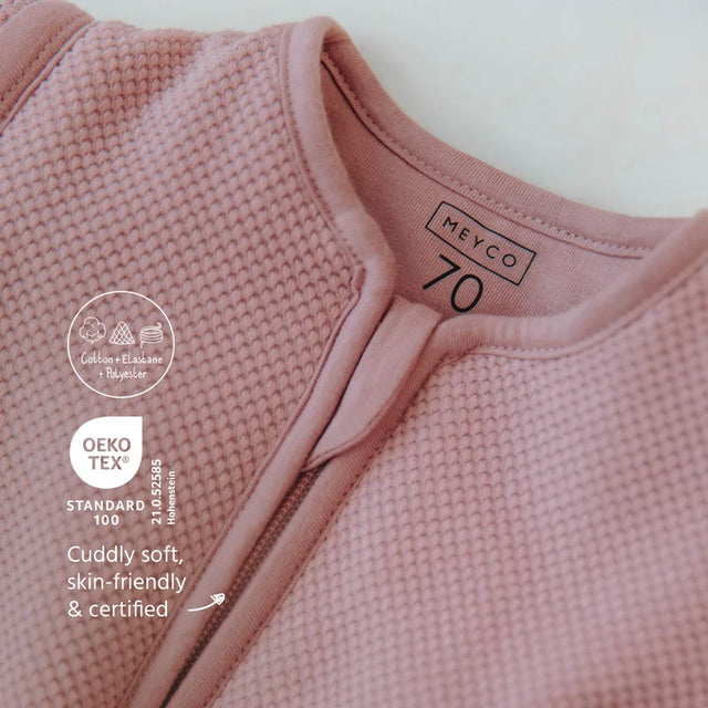 Meyco Baby Studio Classic pašiltintas miegmaišis su nusegamomis rankovėmis, 2.5 TOG, Purple Pink
