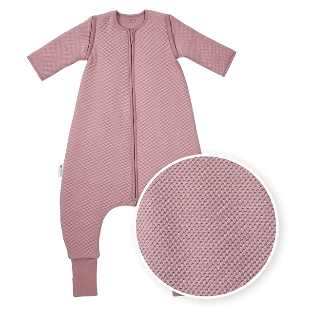 Meyco Baby Studio miegmaišis su kojytėmis, nusegamomis rankovėmis ir atverčiamomis kojinėmis TOG 2.5 Purple Pink