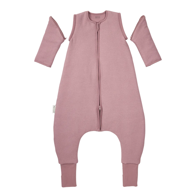 Meyco Baby Studio miegmaišis su kojytėmis, nusegamomis rankovėmis ir atverčiamomis kojinėmis TOG 2.5 Purple Pink