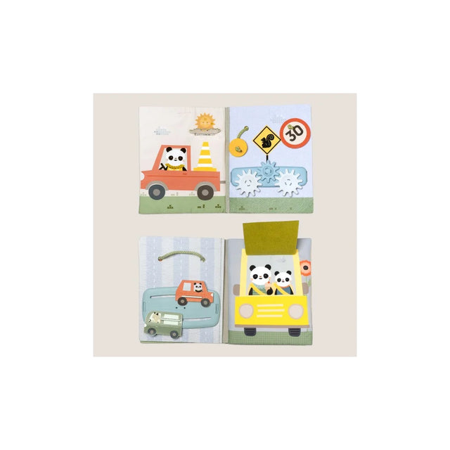 Taf Toys sensorinė užimtumo knygelė Tiny Traveler Busy Book, 18 mėn.+