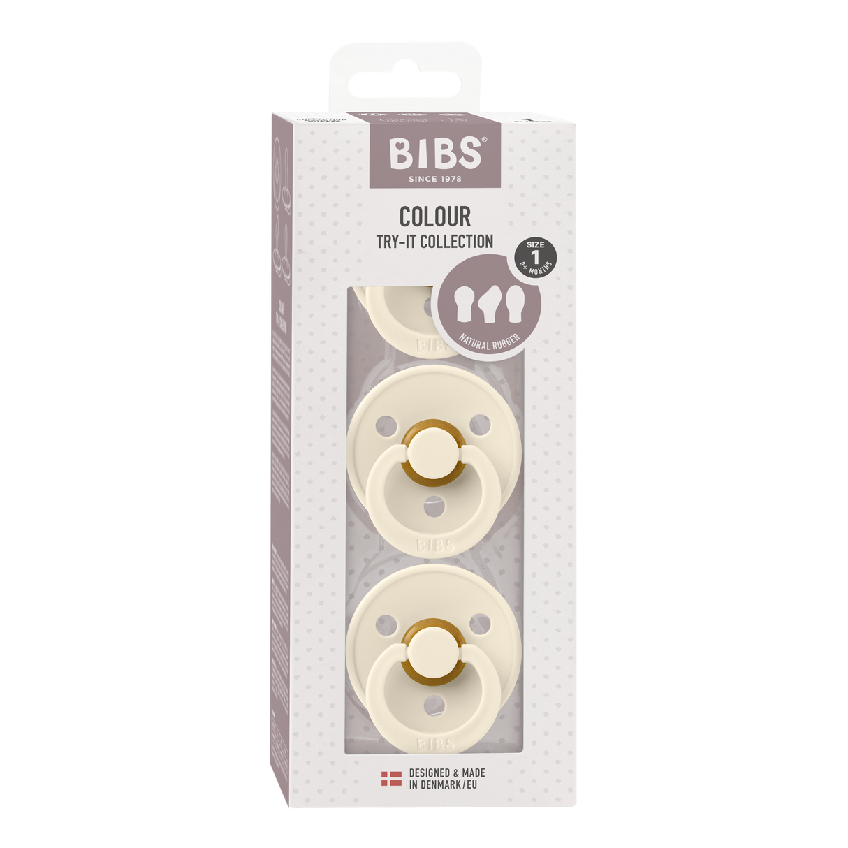 BIBS lutikomplekt Color Try-it 3 tk. Elevandiluu 