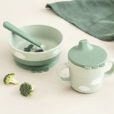 Deeri esimene lauanõude komplekt Foodie Happy clouds Green