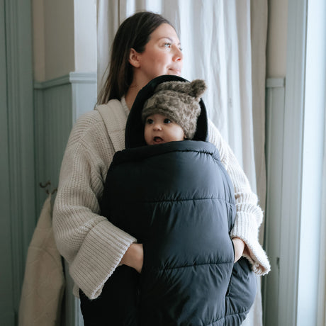 Elodie Details Cozy Cover 2in1 šiltas uždangalas nešioklei ir vežimėliui Black