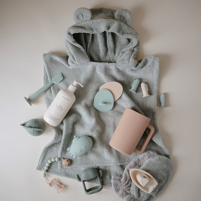 Deer pontšo tehtud – GOTS Wally Powder kapuutsiga rätik