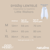 Natulino LITTLE WALKERS kolmekihiline beebi magamiskott Animals Grey &amp; White